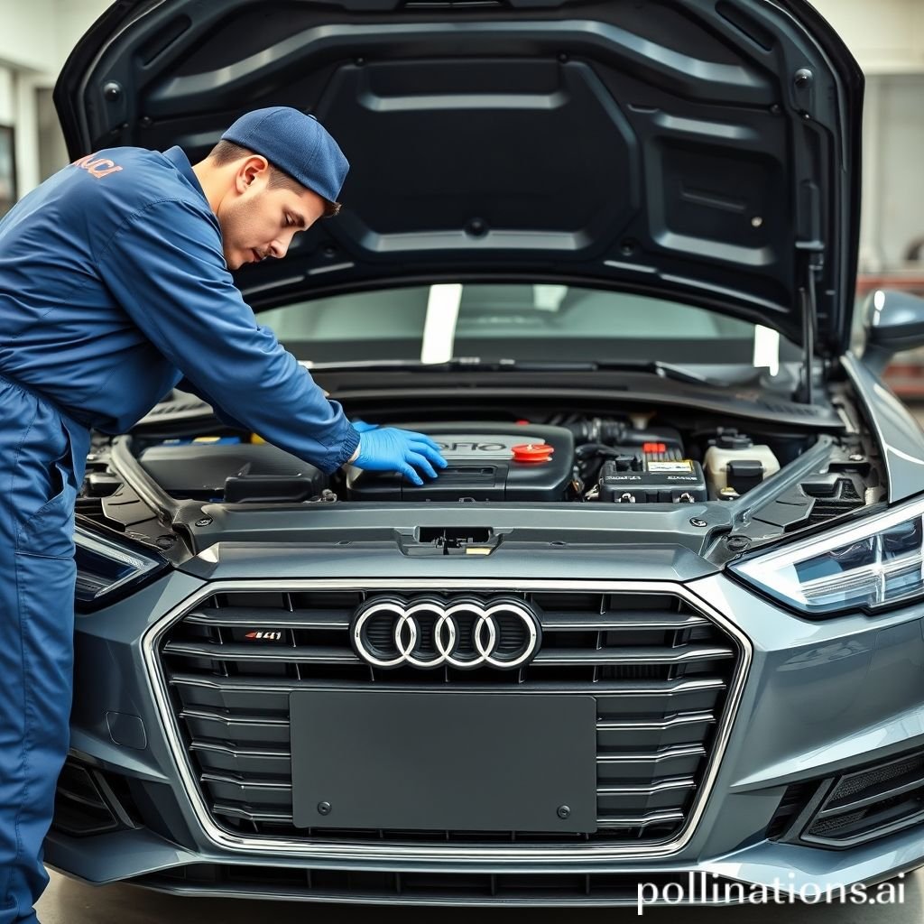 A high-quality, detailed image of a Mercedes-Benz car battery in a well-lit, technical setting. The battery is the focal point, placed on a neutral background. The image showcases the battery's construction, terminals, and branding, capturing its durability and reliability. The lighting is soft and even, accentuating the battery's metallic finish and sleek design. The camera angle is slightly elevated, providing a clear, unobstructed view of the battery. The overall mood is professional and informative, reflecting the technical nature of the subject matter. kw-battery خدمة البطارية المتنقلة للسيارات في الكويت.