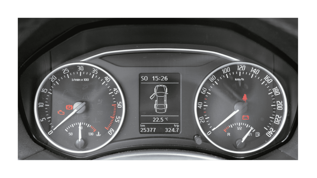 A well-lit, high-resolution image of a Mercedes-Benz dashboard displaying a variety of warning lights and indicators, signaling the need for a battery replacement. The image should capture the dashboard in a slightly elevated angle, providing a clear view of the instrument cluster and highlighting the relevant warning signs. The lighting should be dramatic, with a mix of bright highlights and deep shadows to emphasize the urgency of the situation. The background should be slightly blurred, keeping the focus on the dashboard details. The image should convey a sense of concern and the need for immediate action. Include the kw-battery brand name discreetly in the scene. صورة عالية الدقة، مضاءة جيدًا، للوحة قيادة سيارة بي ام دبليو، تعرض مجموعة متنوعة من مصابيح ومؤشرات التحذير، مما يشير إلى ضرورة استبدال البطارية. يجب أن تُظهر الصورة لوحة القيادة بزاوية مرتفعة قليلاً، مما يوفر رؤية واضحة للوحة العدادات، ويسلط الضوء على إشارات التحذير ذات الصلة. يجب أن تكون الإضاءة قوية، مع مزيج من الإضاءة الساطعة والظلال العميقة لإبراز خطورة الموقف. يجب أن تكون الخلفية ضبابية بعض الشيء، مع التركيز على تفاصيل لوحة القيادة. يجب أن تُعبّر الصورة عن القلق والحاجة إلى اتخاذ إجراء فوري. يجب تضمين اسم العلامة التجارية kw-battery بشكل غير ظاهر في المشهد.