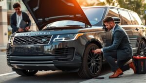 خدمة متنقلة في الكويت تبديل بطارية رانج روفر